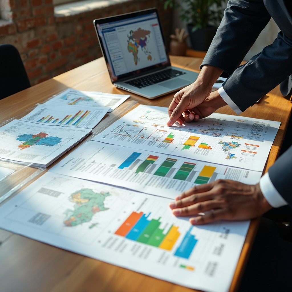 Comparative market analysis charts showing property investment data across African countries
